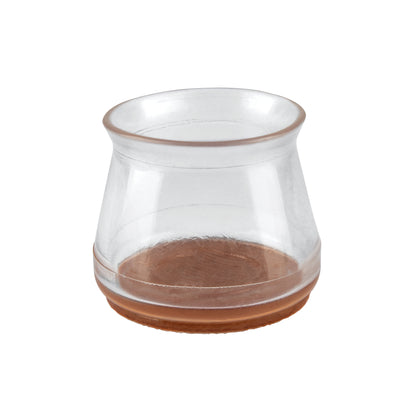 CAJA CON 24 PROTECTORES PARA PATAS DE SILLA, TRANSPARENTE 49846 *