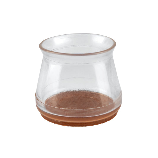 CAJA CON 24 PROTECTORES PARA PATAS DE SILLA, TRANSPARENTE 49846 *