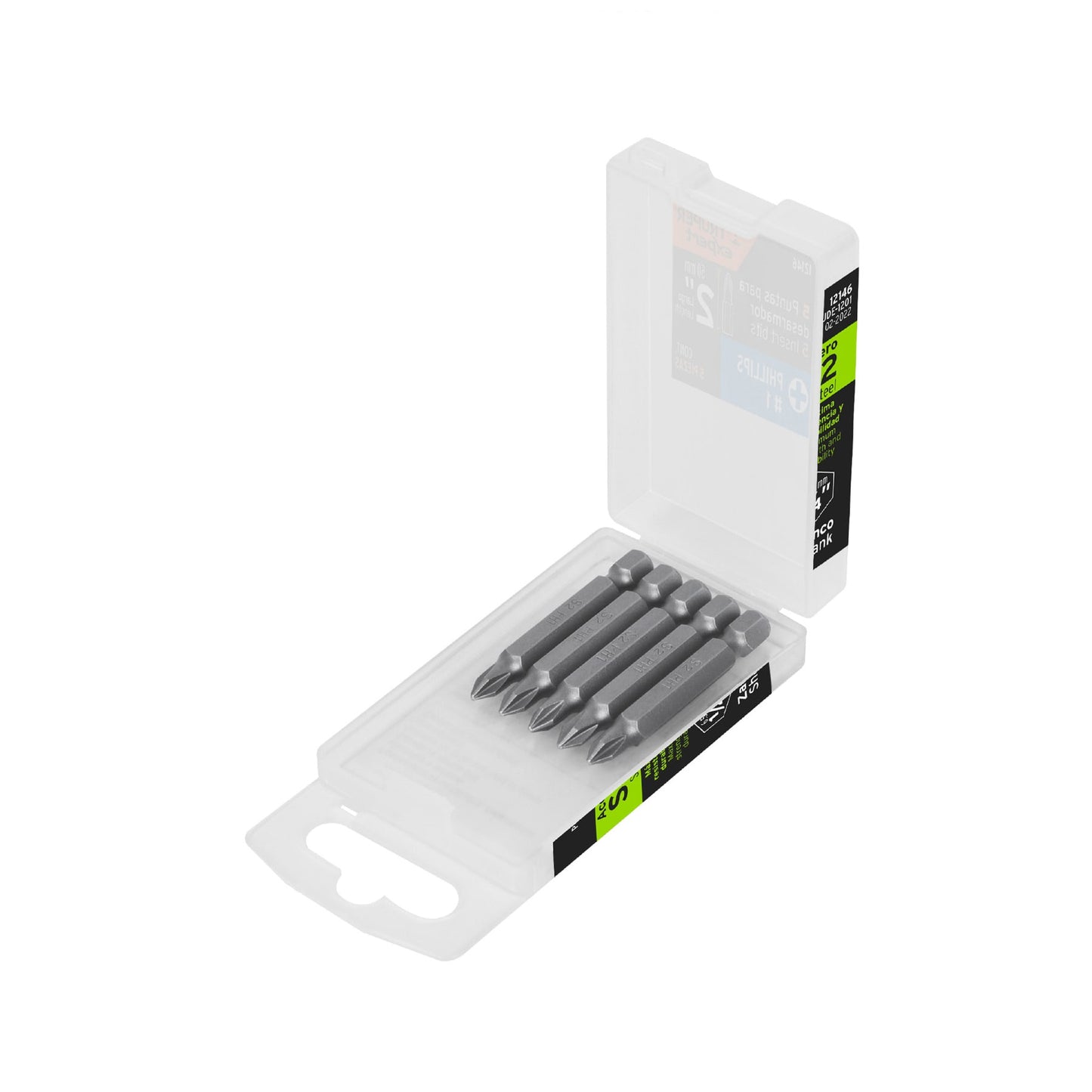 ESTUCHE CON 5 PUNTAS DE CRUZ PH1 LARGO 2", TRUPER EXPERT 12146 *