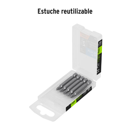 ESTUCHE CON 5 PUNTAS DE CRUZ PH1 LARGO 2", TRUPER EXPERT 12146 *