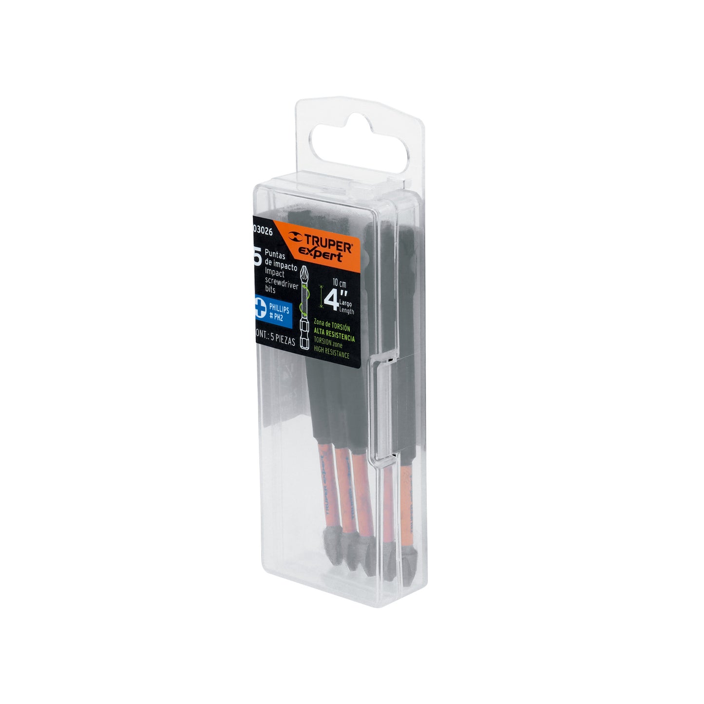ESTUCHE CON 5 PUNTAS DE CRUZ PH2 DE IMPACTO LARGO 4" 103026 *