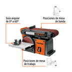 LIJADORA DE BANDA Y DISCO 4 X 6" 1/2 HP (375 W) TRUPER 12110 *