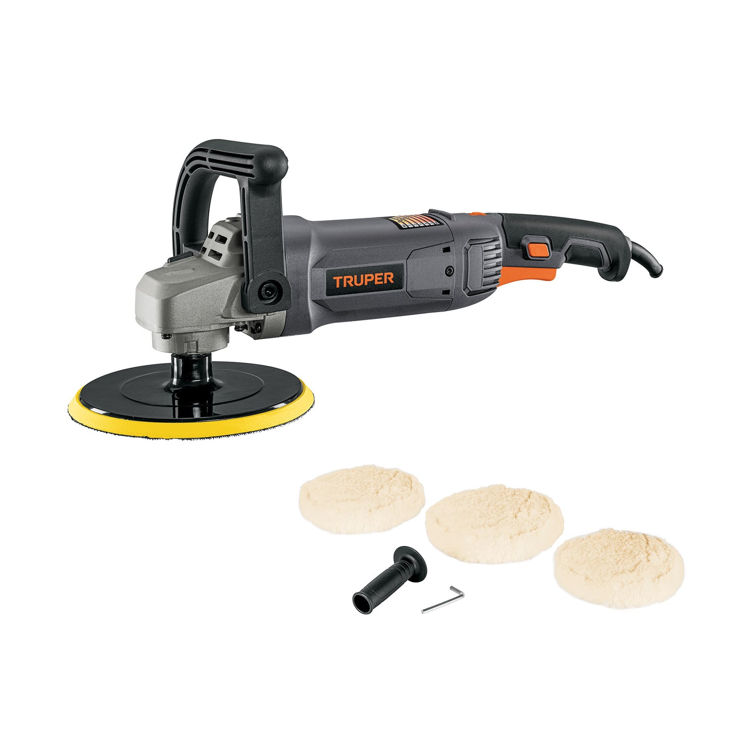 PULIDORA VELOCIDAD VARIABLE 7'', 1200W, TRUPER INDUSTRIAL 16673 *