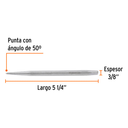 PUNZÓN 3/8" PARA MARCAR, LARGO 4-3/4", TRUPER 12226 P