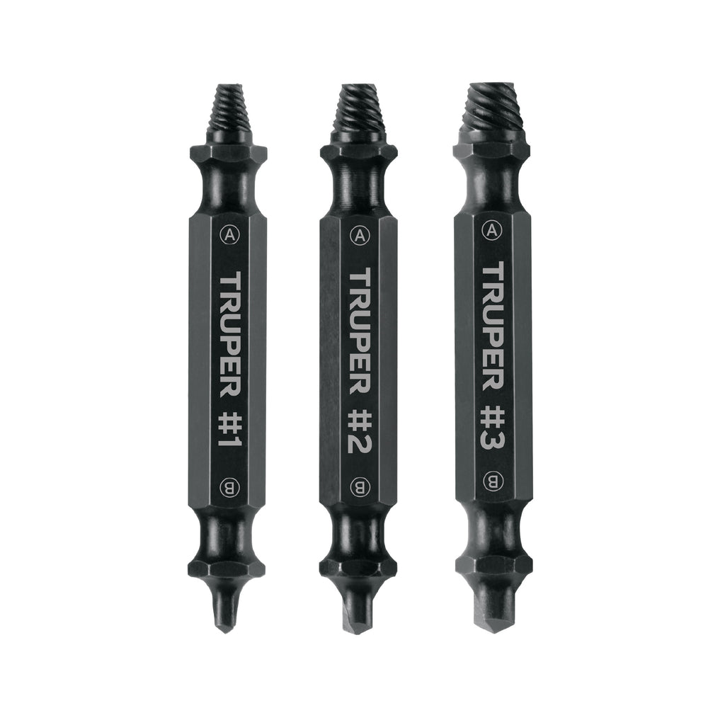 BLÌSTER CON 3 PUNTAS EXTRACTORAS DE TORNILLOS 103311 P