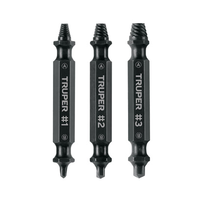 BLÌSTER CON 3 PUNTAS EXTRACTORAS DE TORNILLOS 103311 P