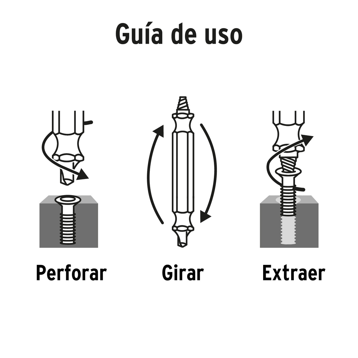 BLÌSTER CON 3 PUNTAS EXTRACTORAS DE TORNILLOS 103311 P