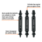 BLÌSTER CON 3 PUNTAS EXTRACTORAS DE TORNILLOS 103311 P