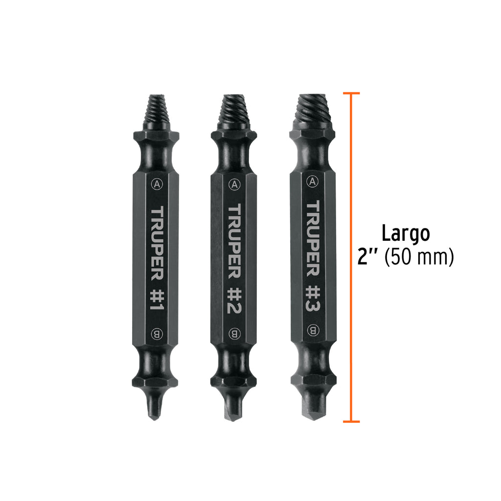 BLÌSTER CON 3 PUNTAS EXTRACTORAS DE TORNILLOS 103311 P