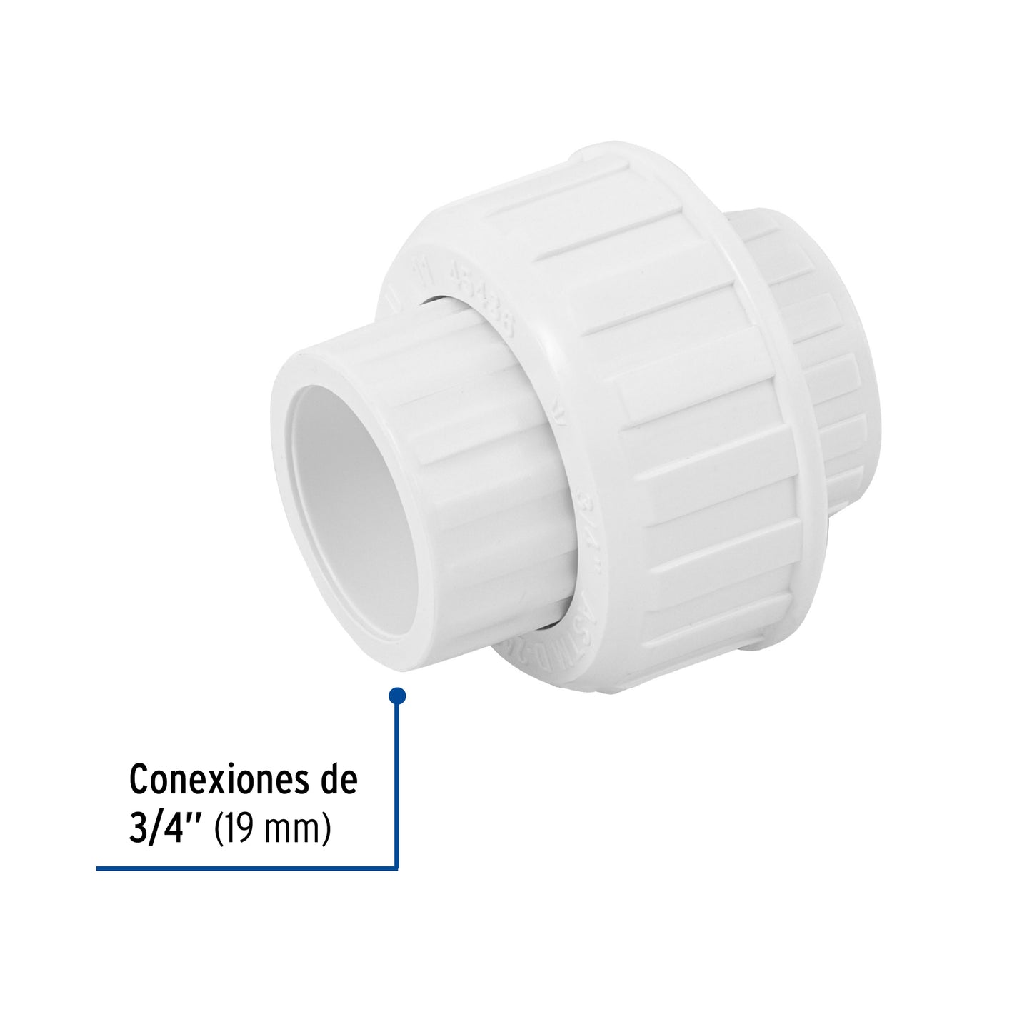 TUERCA UNIÓN LISA DE PVC 3/4", FOSET 45436 N