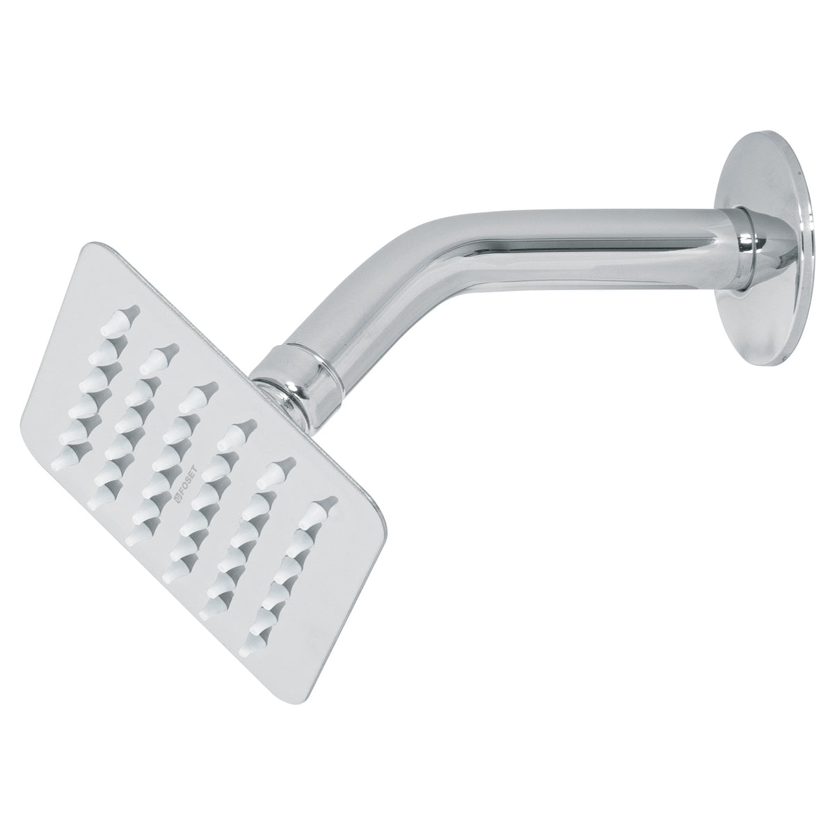 REGADERA CUADRADA 4', ACERO INOX, CON BRAZO, CROMO, TÚBIG 47734 *