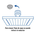 REGADERA CUADRADA 4', ACERO INOX, CON BRAZO, CROMO, TÚBIG 47734 *