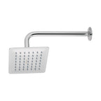 REGADERA CUADRADA 6', ACERO INOX, CON BRAZO, CROMO, TÚBIG 47736 *