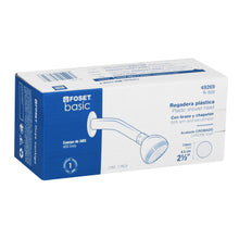 Cargar imagen en el visor de la galería, REGADERA PLÁSTICA REDONDA 2-1/2&#39; BLANCA, FOSET BASIC 49269 *
