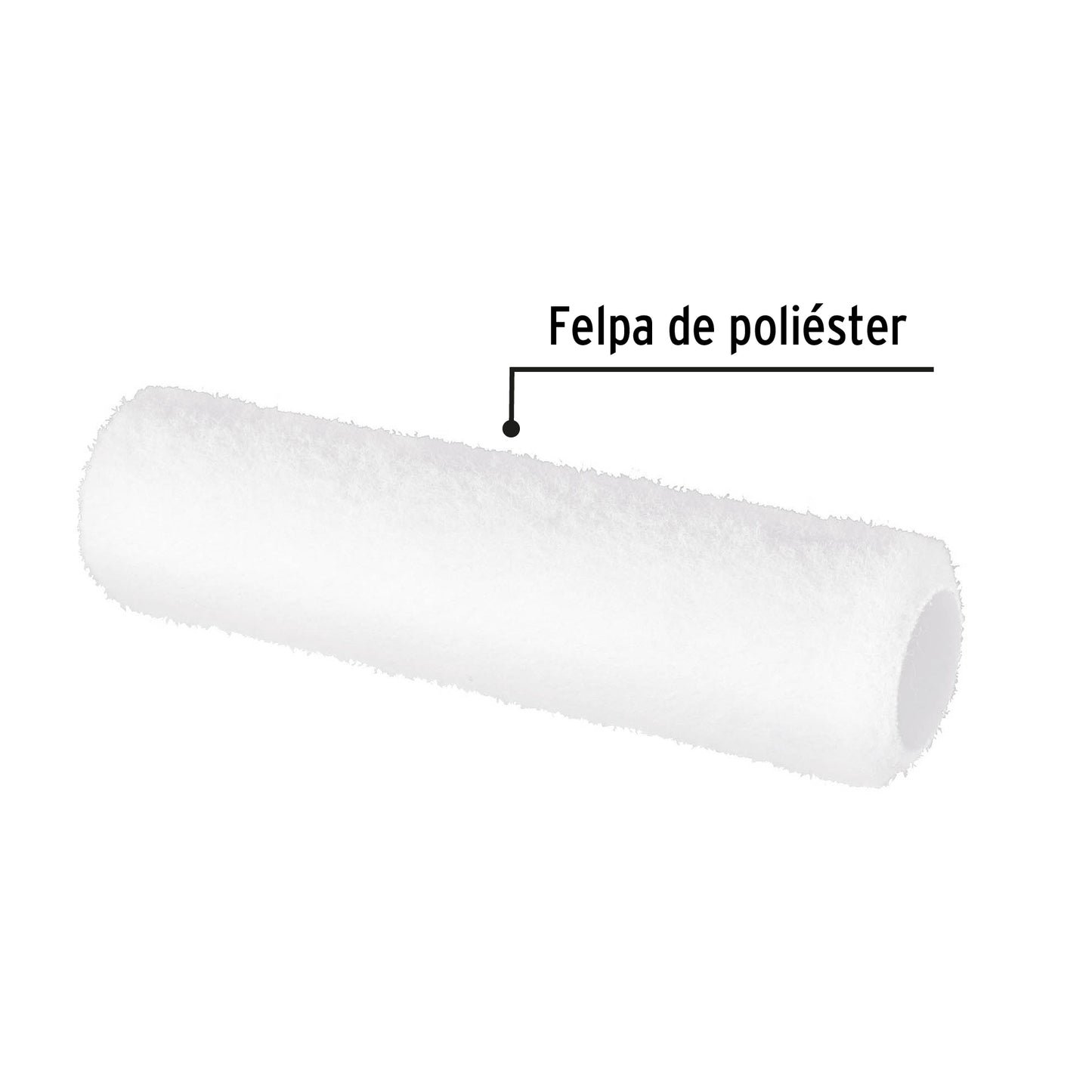 FELPA PARA RODILLO, 9 X 3/8'', SUPERCIFIES LISAS, PRETUL 28041 *