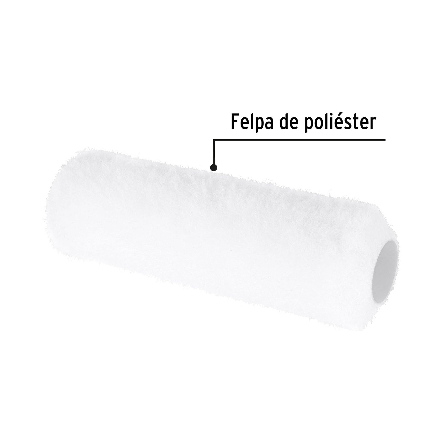 FELPA PARA RODILLO, 9 X 5/8", SUPERFICIES POCO RUGOSAS PRETUL 28042 *