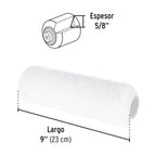 FELPA PARA RODILLO, 9 X 5/8", SUPERFICIES POCO RUGOSAS PRETUL 28042 *