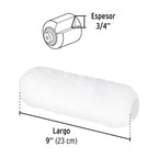 FELPA PARA RODILLO, 9 X 3/4", SUPERFICIES RUGOSAS, PRETUL 28043 P