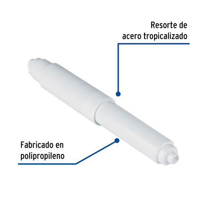 TUBO DE REPUESTO PARA PORTAROLLO, PLÁSTICO, BASIC 48199 P
