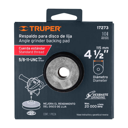 RESPALDOS PARA DISCOS DE LIJA, 4 1/2"  17273 P