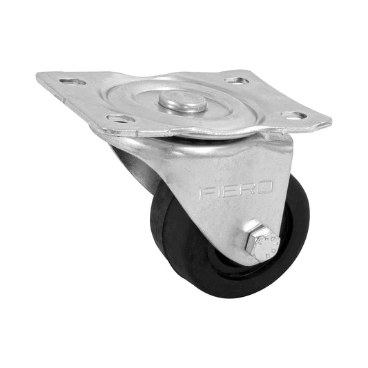 RODAJA HULE 2-1/2', PLACA GIRATORIA CON BUJE, CARGA 60 KG 48607 *