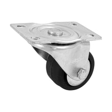 Cargar imagen en el visor de la galería, RODAJA HULE 2-1/2&#39;, PLACA GIRATORIA CON BALERO, CARGA 80 KG 48608 P
