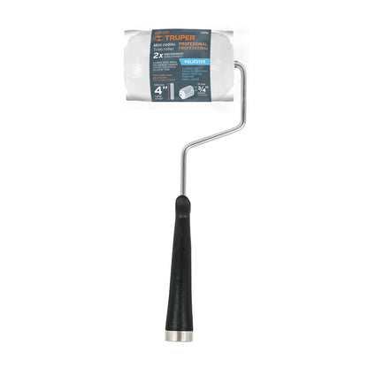 MINI RODILLO PARA PINTAR 4'' X 3/4'' DE POLIESTER, TRUPER 13896 *