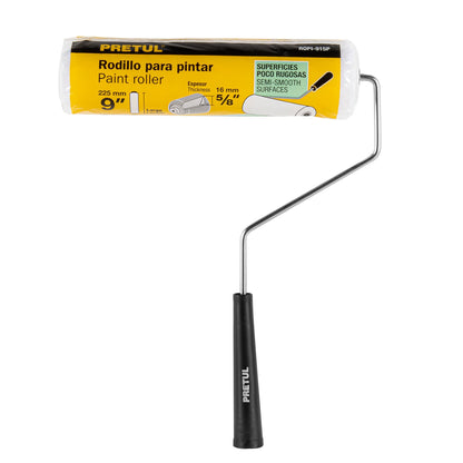 RODILLO PARA PINTAR 9 X 5/8'', SUPERFICIES POCO RUGOSAS, PRETUL 28034 *