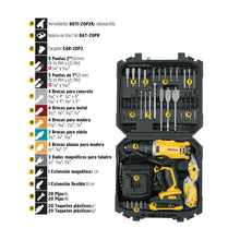 Cargar imagen en el visor de la galería, KIT ROTOMARTILLO 1/2&quot;, 20V, 32 ACCESORIOS PRETUL 29000 *
