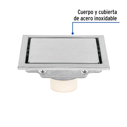 RESUMIDERO REVERSIBLE 4", ACERO INOX 46543 P