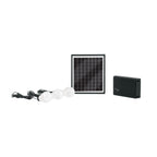 SISTEMA DE ILUMINACIÓN SOLAR 6 W, 3 LÁMP, LED 45870 *