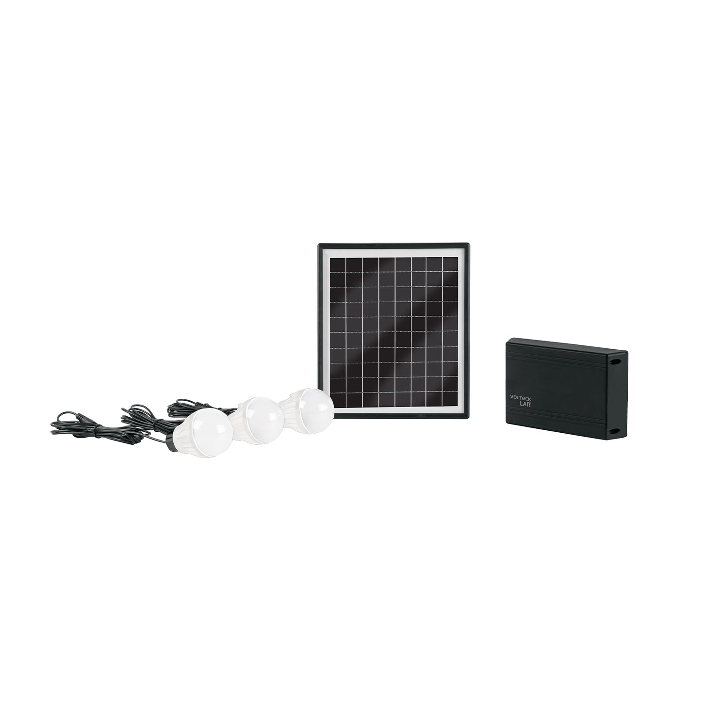 SISTEMA DE ILUMINACIÓN SOLAR 6 W, 3 LÁMP, LED 45870 *
