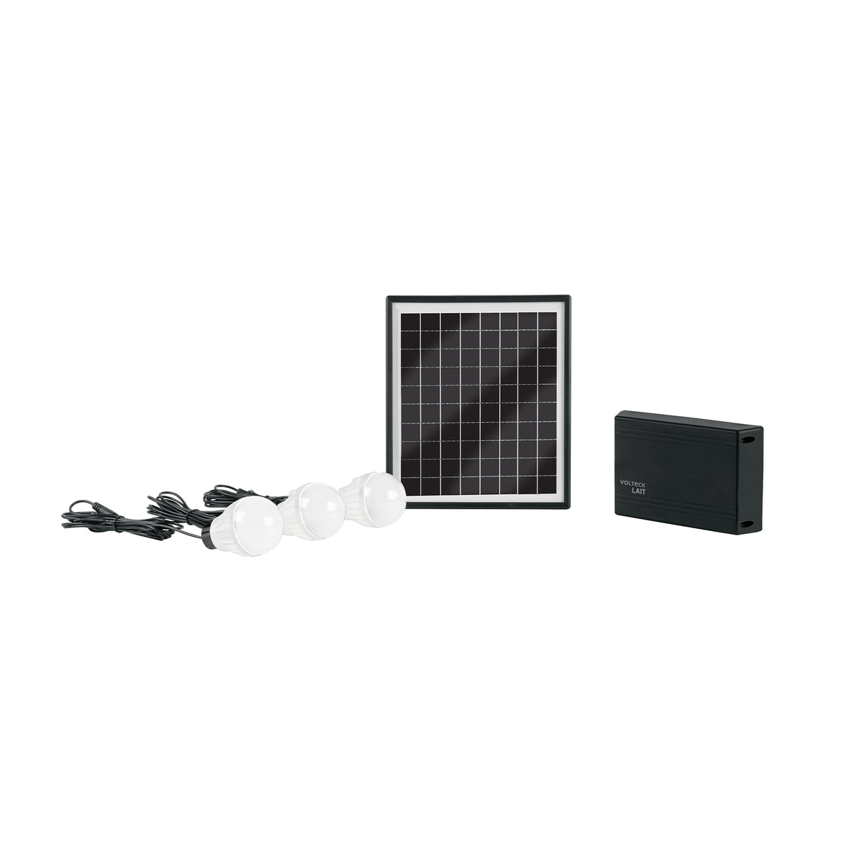 SISTEMA DE ILUMINACIÓN SOLAR 6 W, 3 LÁMP, LED 45870 *