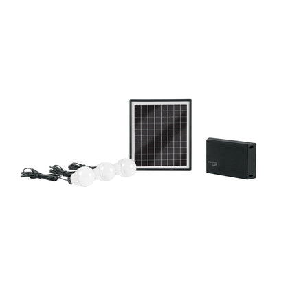 SISTEMA DE ILUMINACIÓN SOLAR 6 W, 3 LÁMP, LED 45870 *