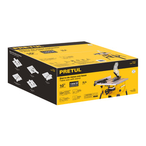 SIERRA DE MESA 10'', 2-1/2 HP (1900 W) CON BASE, PRETUL 29952 *