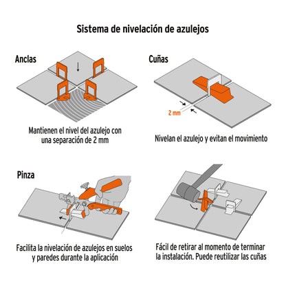 SISTEMA DE NIVELACIÓN DE AZULEJOS, TRUPER 100515 P
