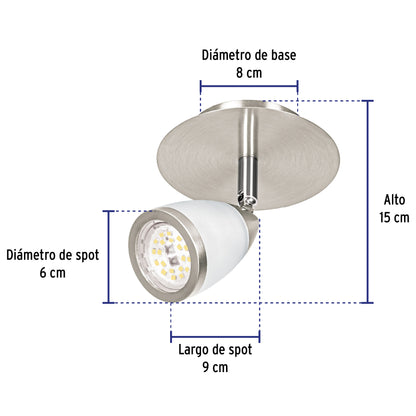 LUMINARIO DE SOBREPONER 1 SPOT GU10 49552 P