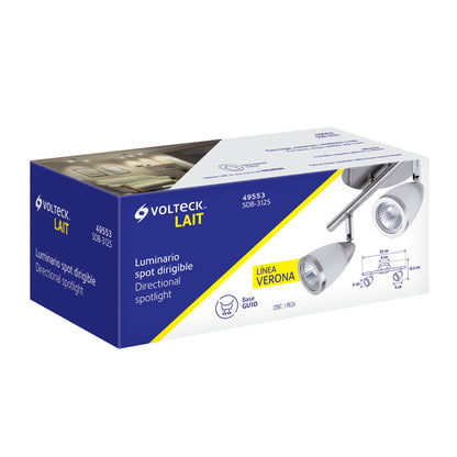 LUMINARIO DE SOBREPONER 2 SPOT GU10 49553 P