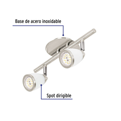 LUMINARIO DE SOBREPONER 2 SPOT GU10 49553 P