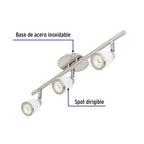 LUMINARIO DE SOBREPONER 3 SPOT GU10 49554 P