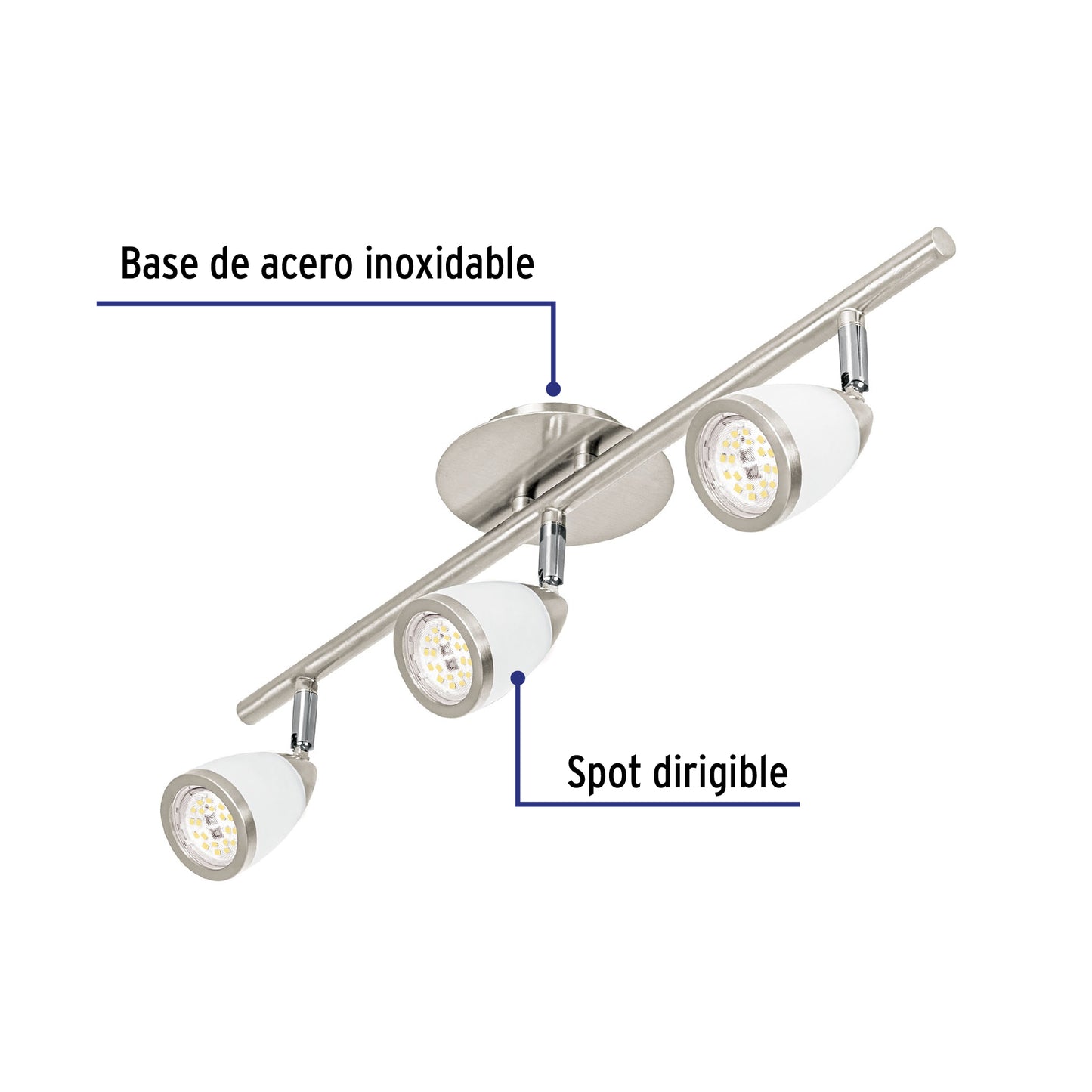 LUMINARIO DE SOBREPONER 3 SPOT GU10 49554 P