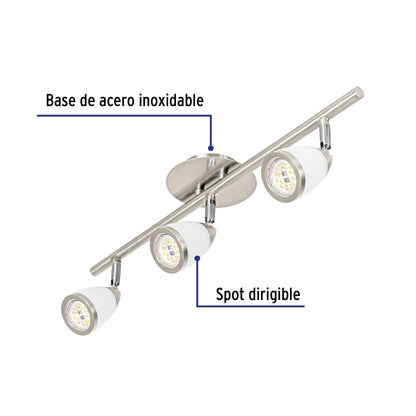 LUMINARIO DE SOBREPONER 3 SPOT GU10 49554 P