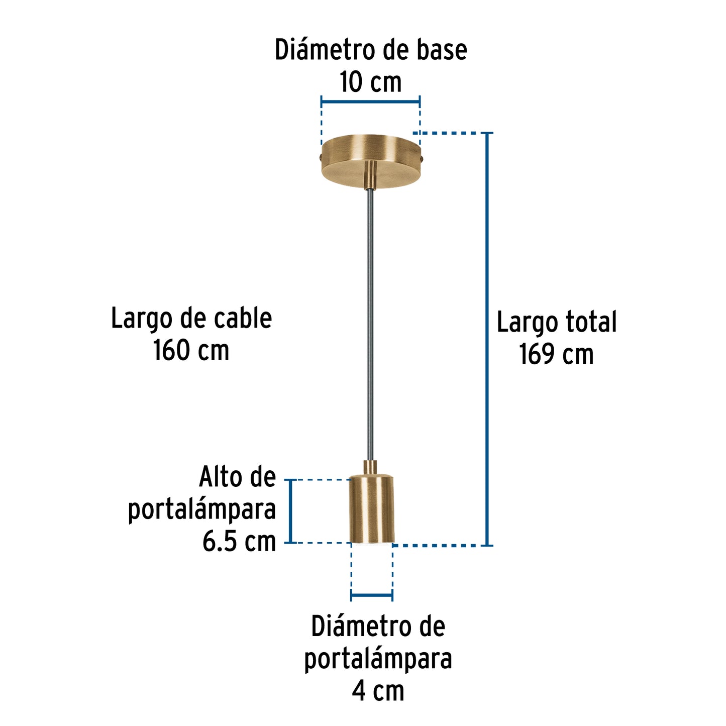 SOCKET COLGANTE METÁLICO, HIERRO ANTIGUO, VOLTECK 45673 *