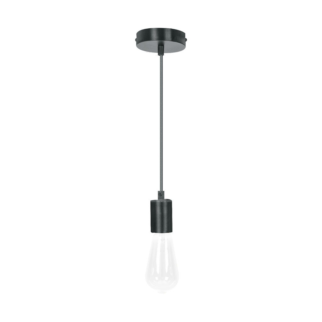 SOCKET COLGANTE METÁLICO, NEGRO, VOLTECK 45672 *