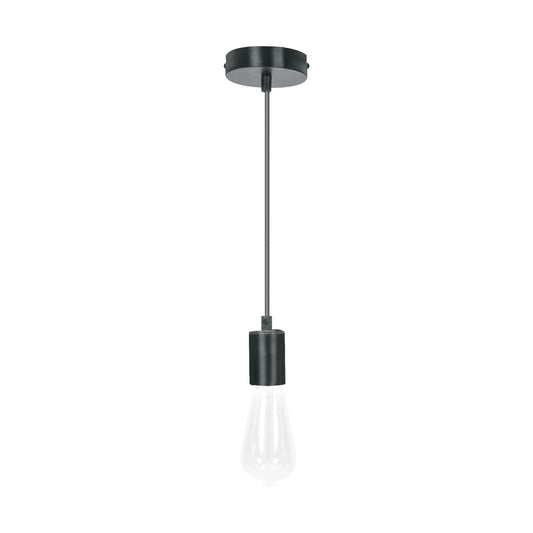 SOCKET COLGANTE METÁLICO, NEGRO, VOLTECK 45672 *