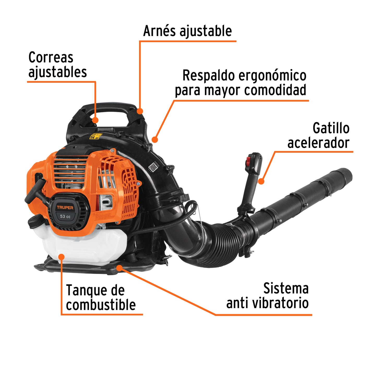 SOPLADORA MOTOR A GASOLINA, TIPO MOCHILA 102970	P
