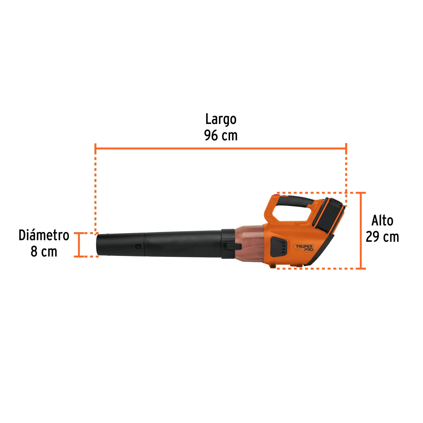 SOPLADORA INALAMBRICA 40 V, 2 BATERÍAS 2 Ah, 1 CARG. DUAL, PRO 103303 *
