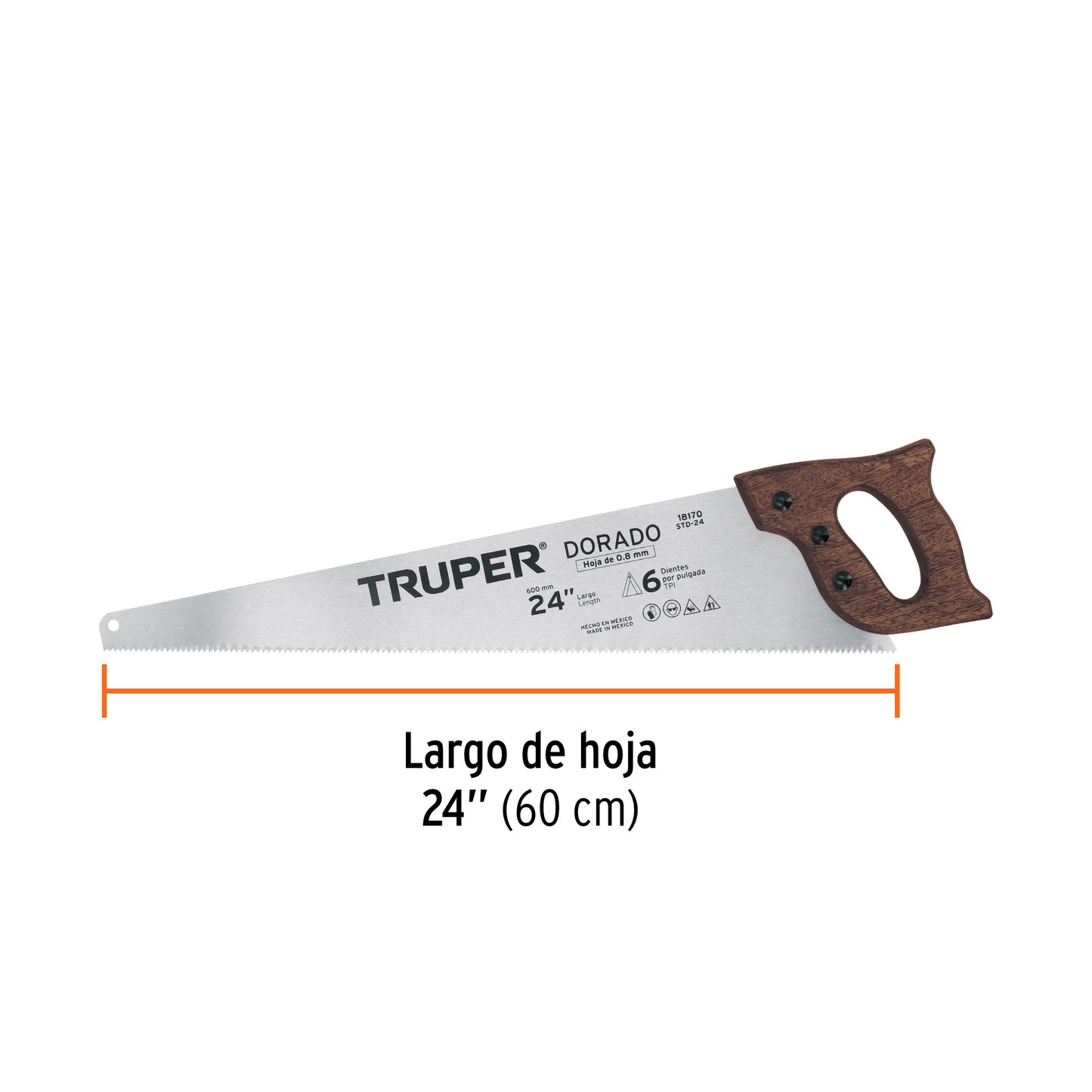 SERRUCHO 24'' DORADO, 6DPP, TRUPER 18170 P