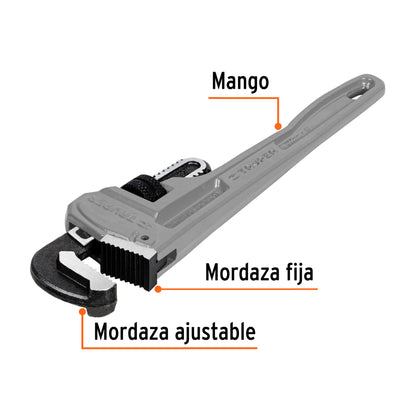LLAVE STILSON 12' CUERPO DE ALUMINIO, TRUPER 15843 *