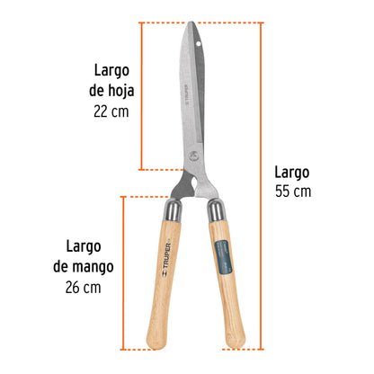 TIJERA PARA PODA 55CM CLASSIC MANGOS DE MADERA, TRUPER 18377 *
